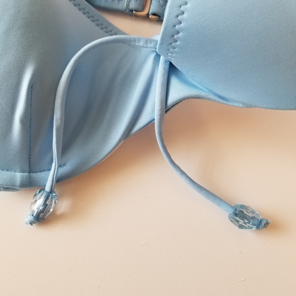 BECCA by Veronica Virtue Baby Blue Bikini Top New Size D - Picture 6 of 12